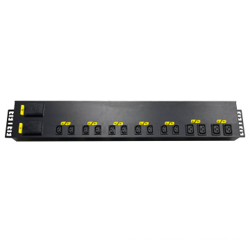 Customized 2U power distribution unit 139 aluminum profile C13 C19 mixed pdu with circuit breaker